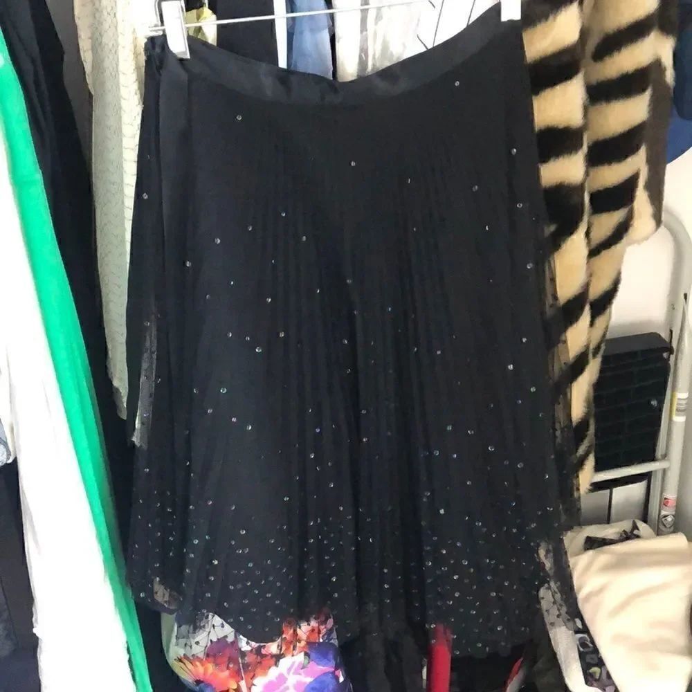 Express flare sequin party skirt sz 3/4 EUC
